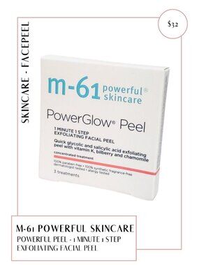 M-61 Powerful Skincare PowerGlow Peel 3 Treatments